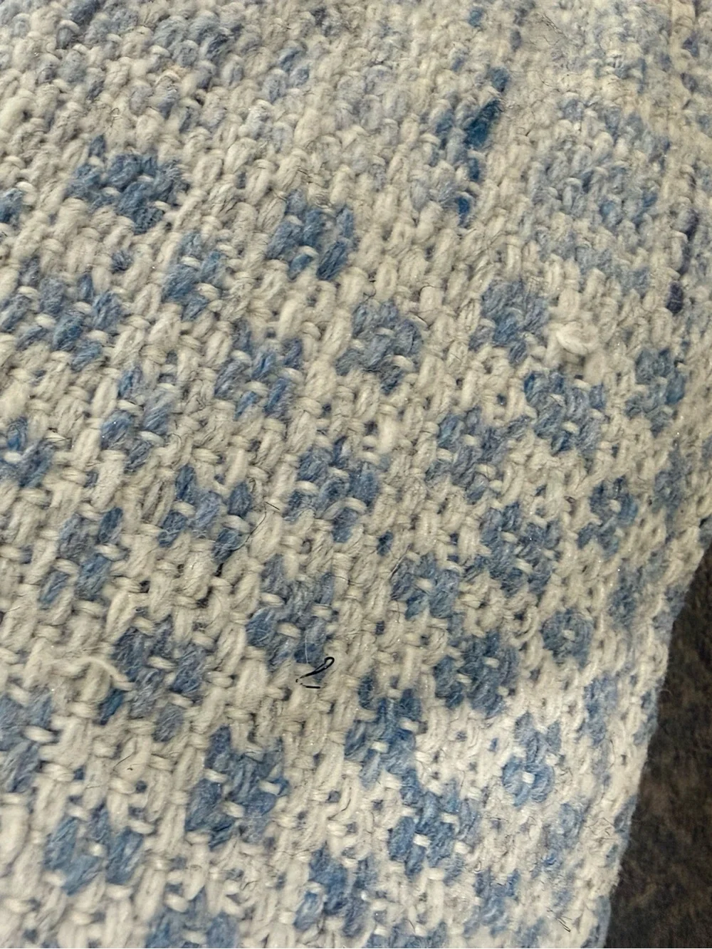 Unused Arhaus indoor/outdoor Pillow —blue and gray